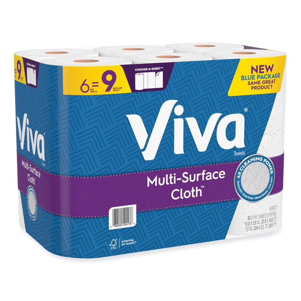 Viva 49413 11 in. x 5.9 in. 2-Ply Choose-A-Sheet Paper Towels – WT (24/CT) New