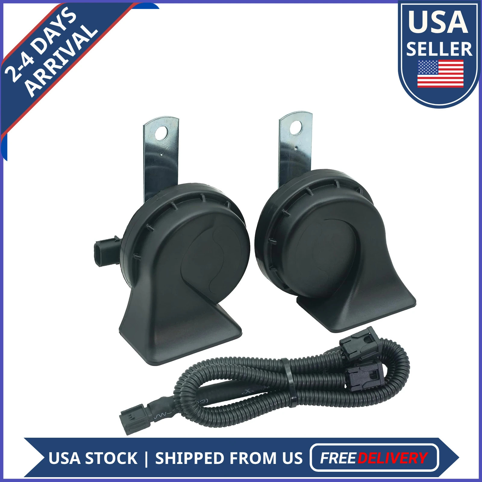 Dual Horn Upgrade Kit for Honda Civic Fit CR-Z Element Insight 1-Pin Harness