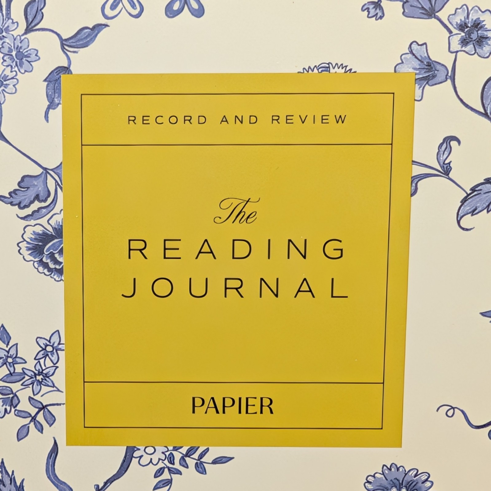 PAPIER Reading Journal Toile Blue B5 Hardcover Spiral Bound 24 Book FREE SHIP