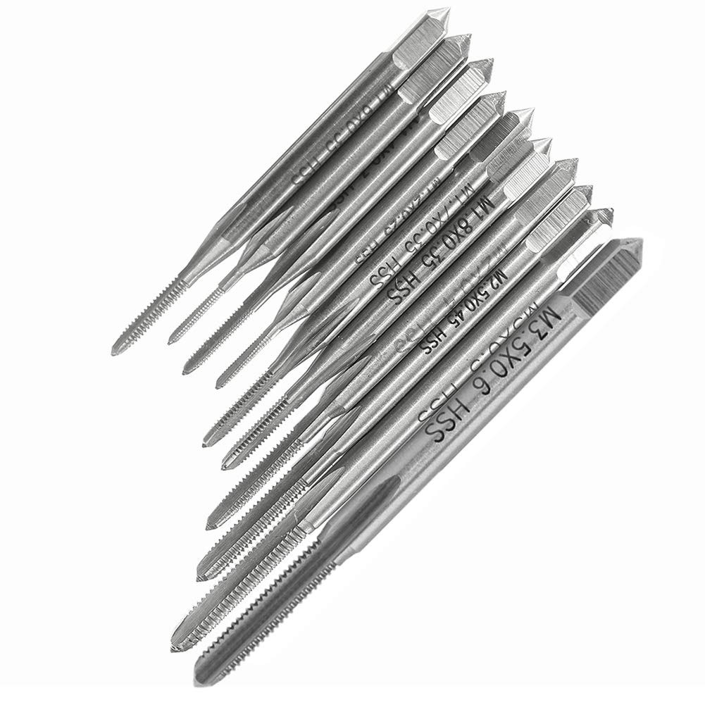 10Pcs Micro Taps Bits Mini Machine Screw Drill Tap Set Metric Thread Screws Plug