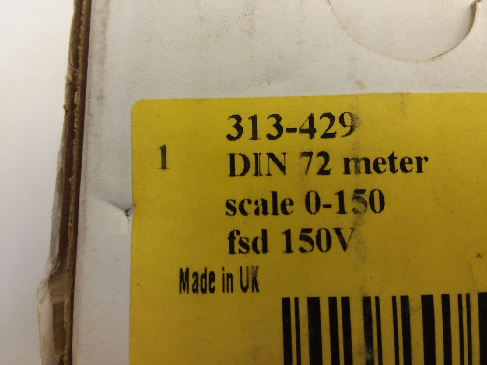 HOBUT 313-429 ANALOGUE VOLTMETER AC, 68MM X 68 MM -25°C/-13°F TO +40°C/104°F NIB