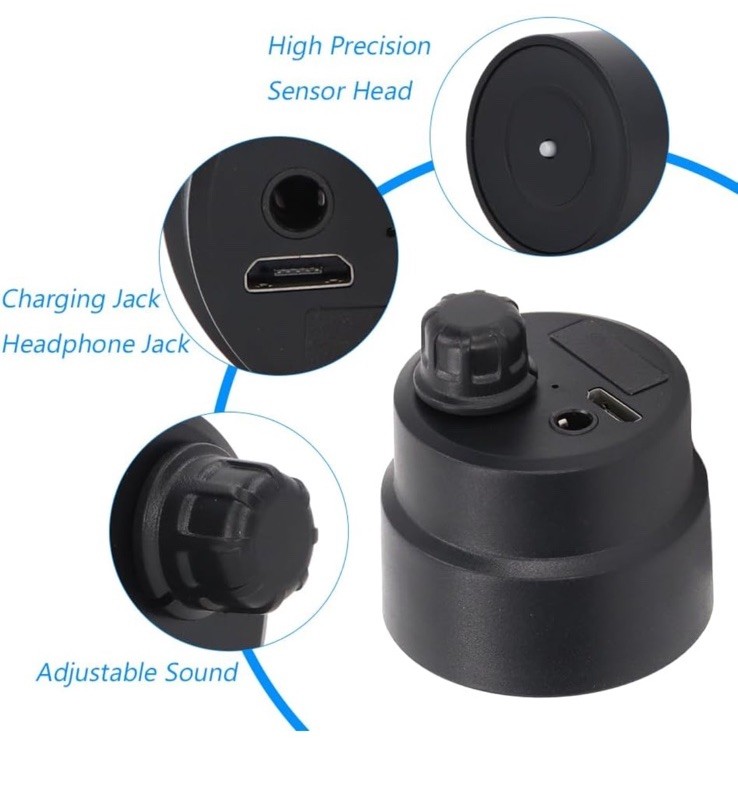 High Sensitivity Water Leak Detector – Pipe Leak Monitor with Earphones for Home