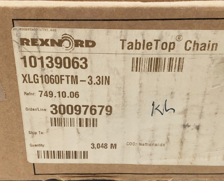New Rexnord 10139063 Conveyor Chain XLG1060FTM-3.3IN 10FT.