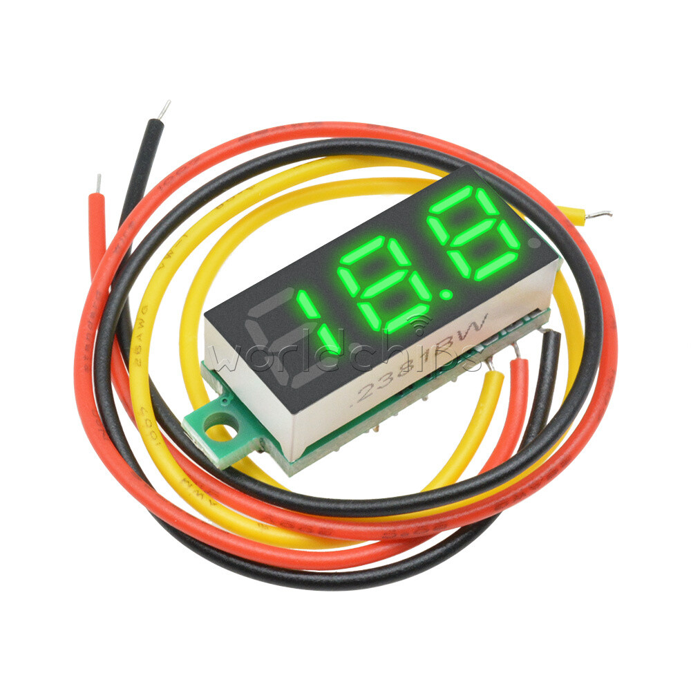 1-10PCS Mini DC0-100V 0.28In 3-Digital Voltmeter LED Voltage Panel Meter 3 Wire