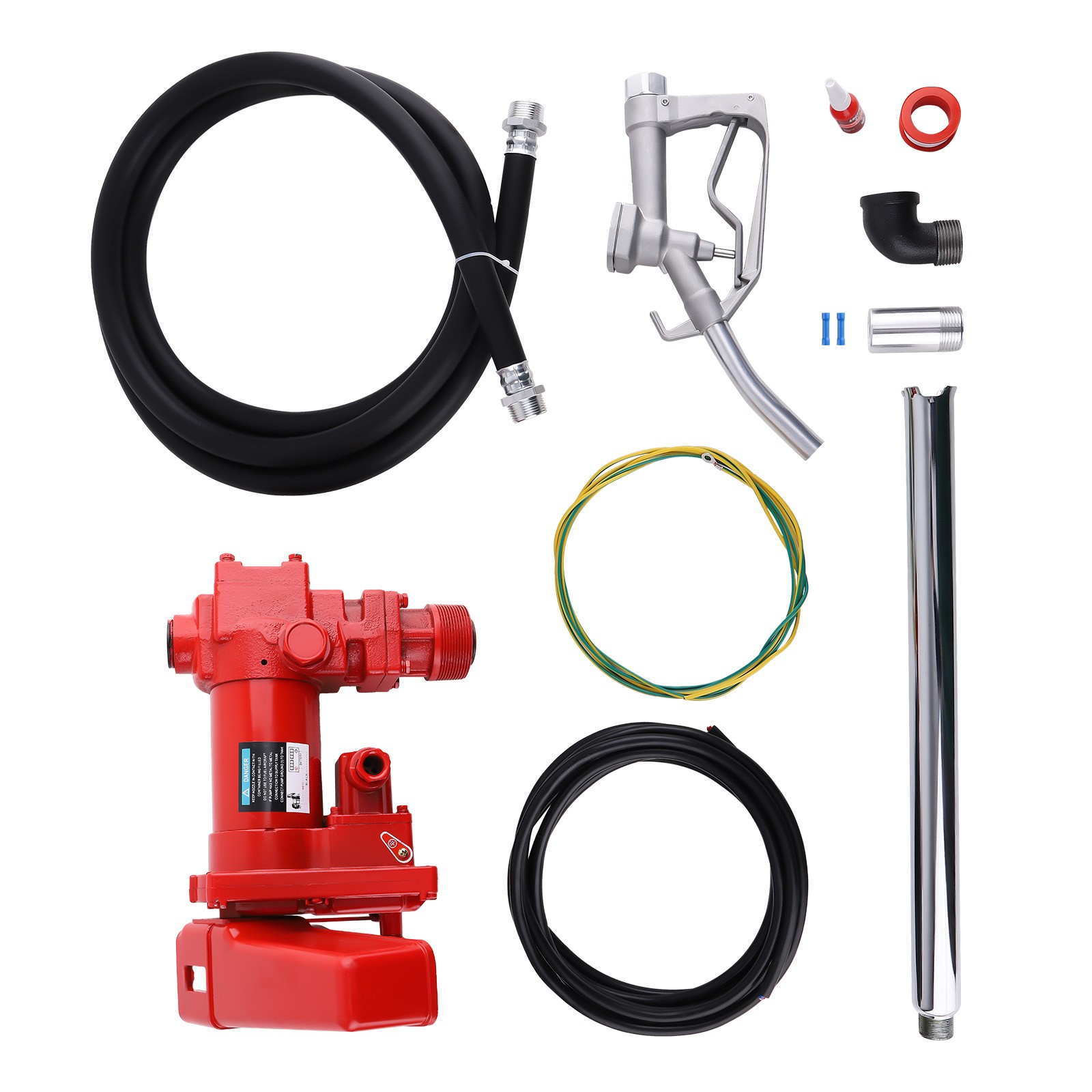 15GPM New Fuel Transfer Pump 12V DC Gasoline with Nozzle Diesel Kerosene Gas
