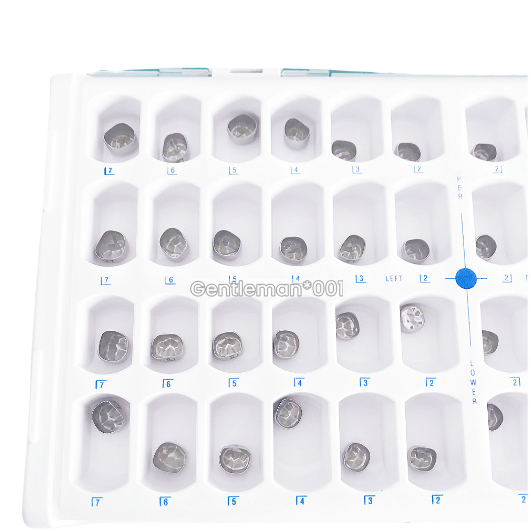 24Sizes Dental Primary Molar Teeth Crown Stainless Steel For Adult Temporary
