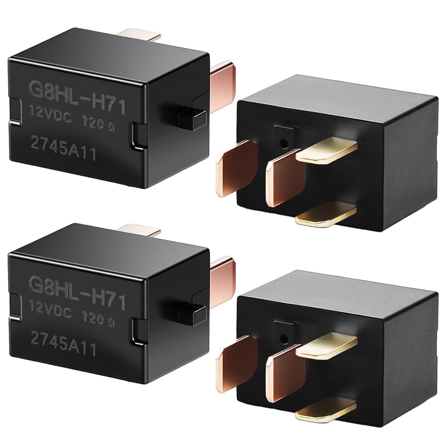 4 Pack Power Relay Assembly Compatible for Honda Accord Civic CR-V MDX 12V