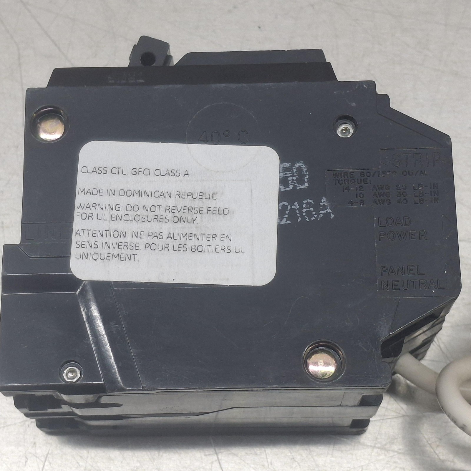 ABB THQL2150GFT2 GFCI Circuit Breaker 2-Pole 50A 120/240V AC Class A CU/AL