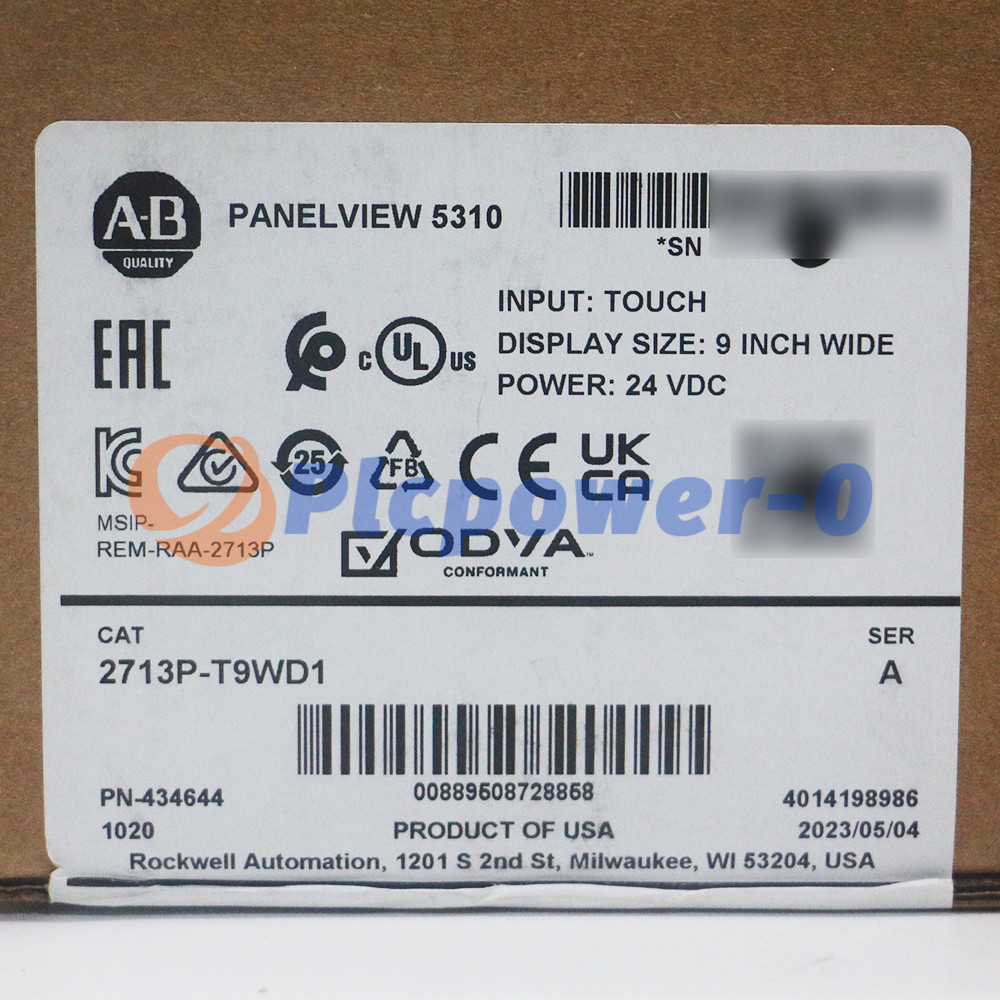 NEW ALLEN BRADLEY 2713P-T9WD1 PanelView 5310 TERMINAL 9″ Touch Screen OPENBOX