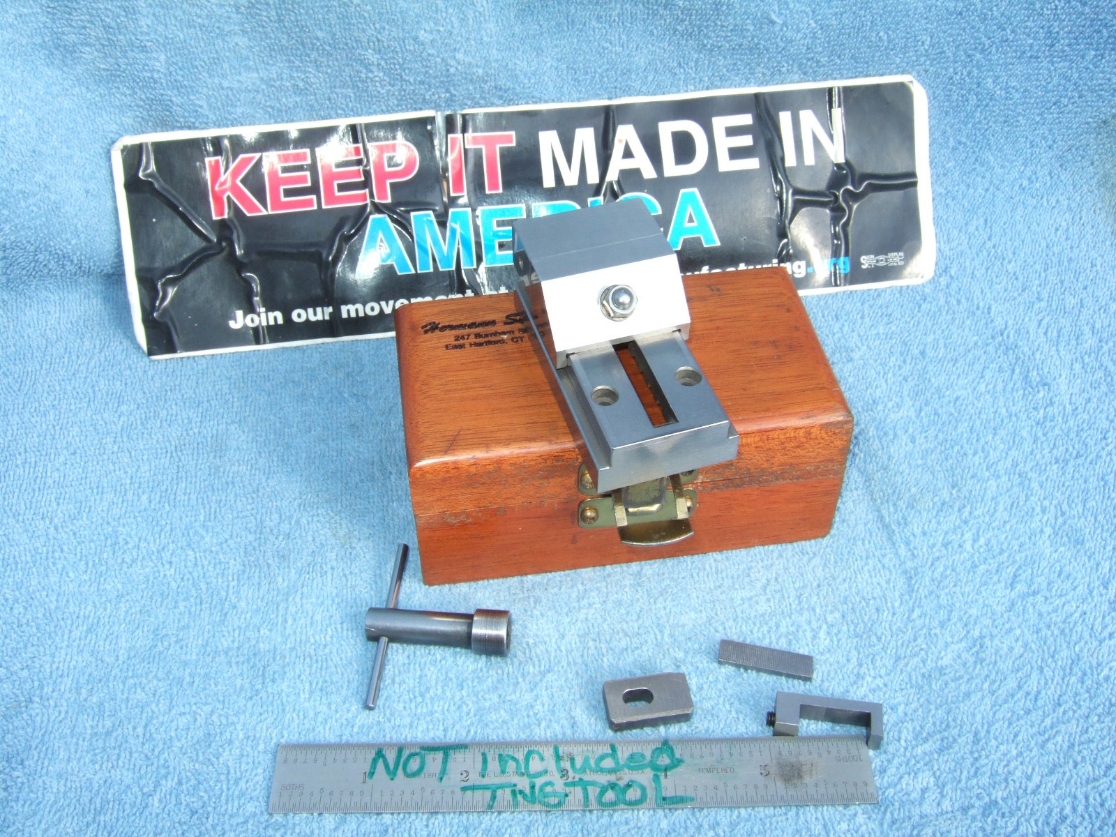 HERMANN SCHMIDT USED 2b GRIND VISE V0-1-1/2a TOOLMAKER MACHINIST CASEw/WRENCH