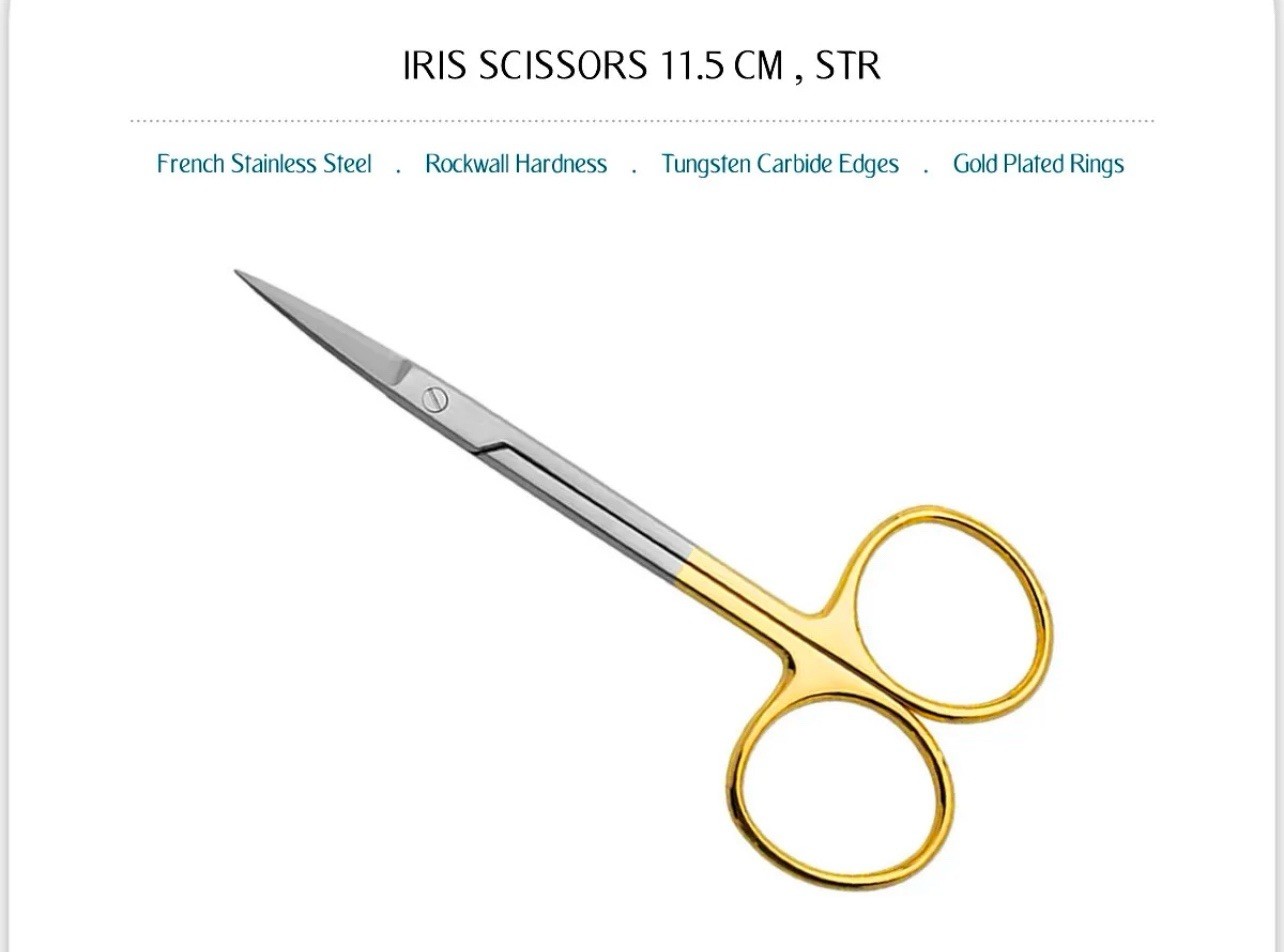 TC Iris Scissors 4.5″ Curved and Straight German Dental Surgical Instruments