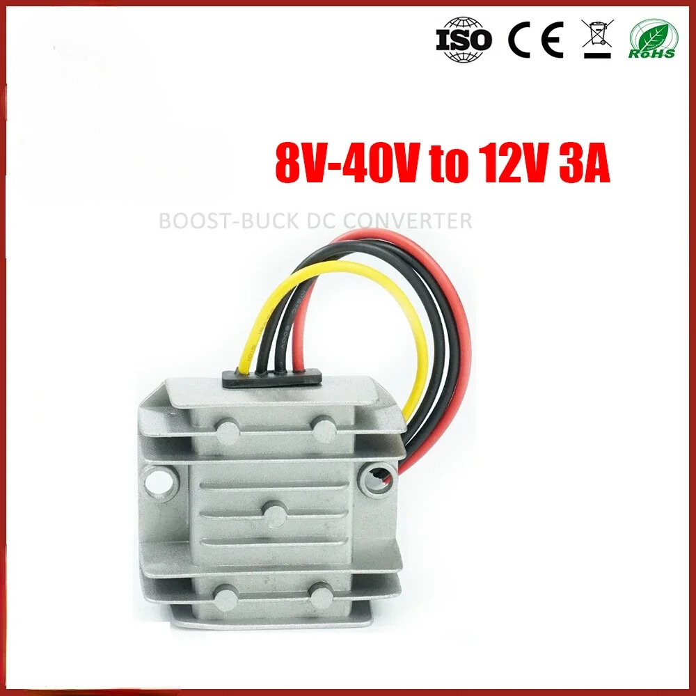8V-40V to 12V 25A-1A Step down/Up DC-DC Converter 12 volt stabilizer Buck Boost