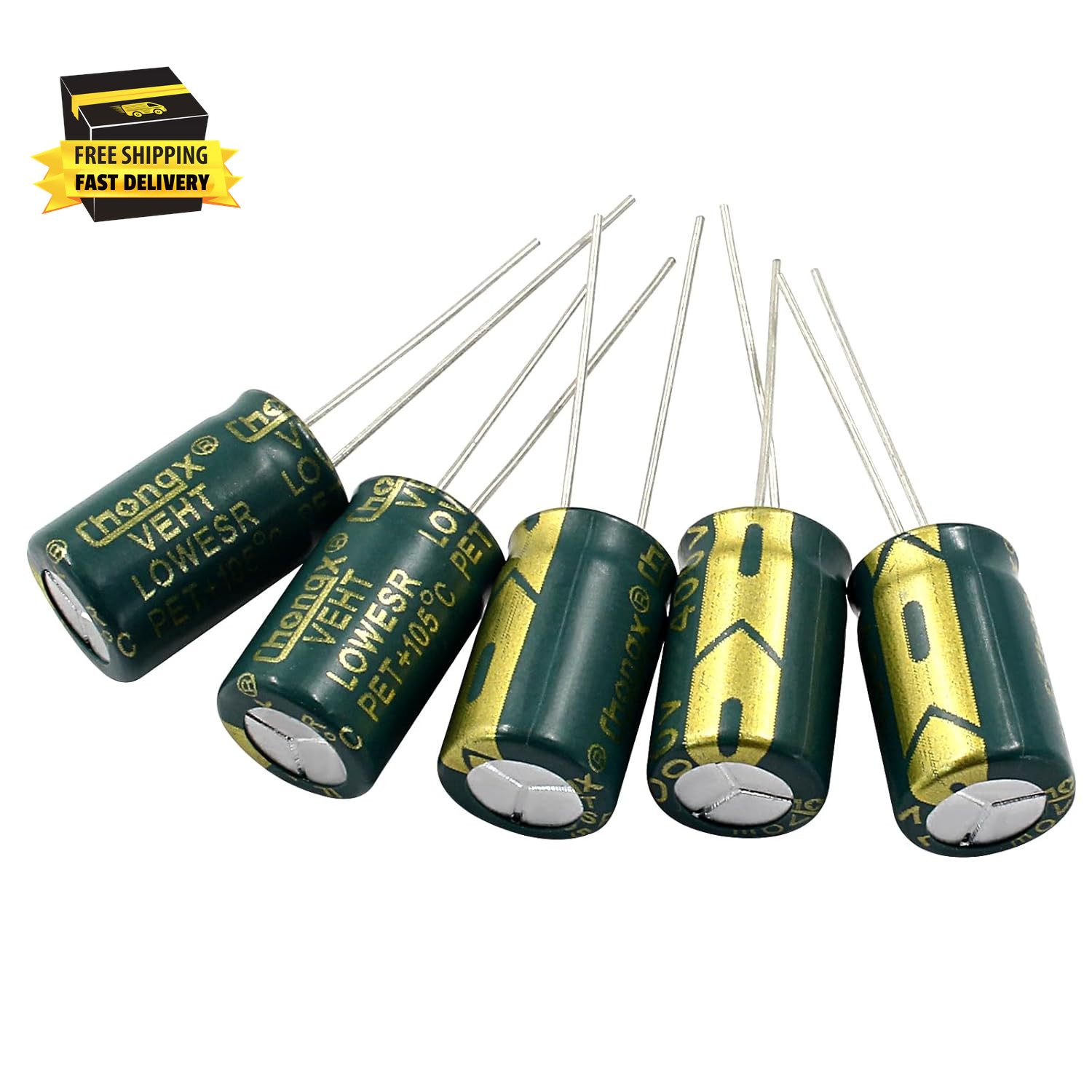 10PCS 400V 10UF Electrolytic Capacitor, 0.39X0.63In High Frequency Aluminum Elec