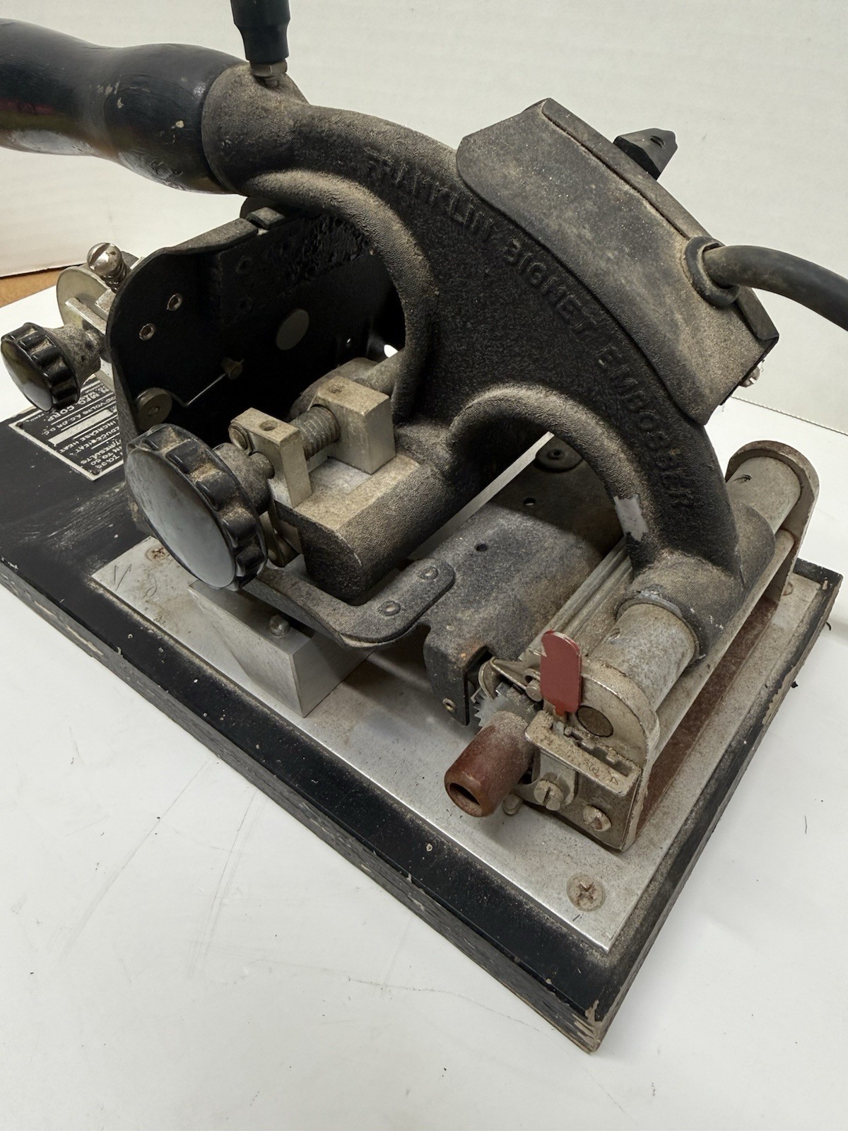 Vintage FRANKLIN SIGNET EMBOSSING HOT FOIL STAMP MACHINE