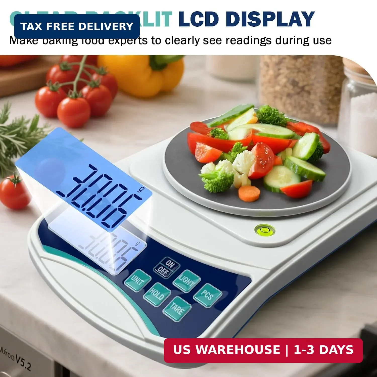 Digital Lab Scale 1000g x 0.01g oz/g/ct/DWT/tl/gn/ozt Precision Electronic Scien