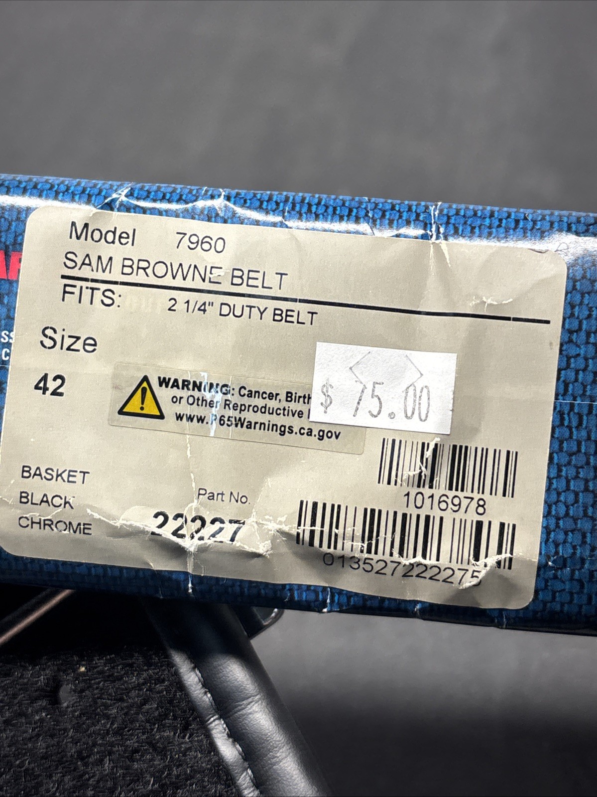 Bianchi 7960 Duty Belt Size 42″ w/Belt Keeper, AccuMold Elite 2.25″