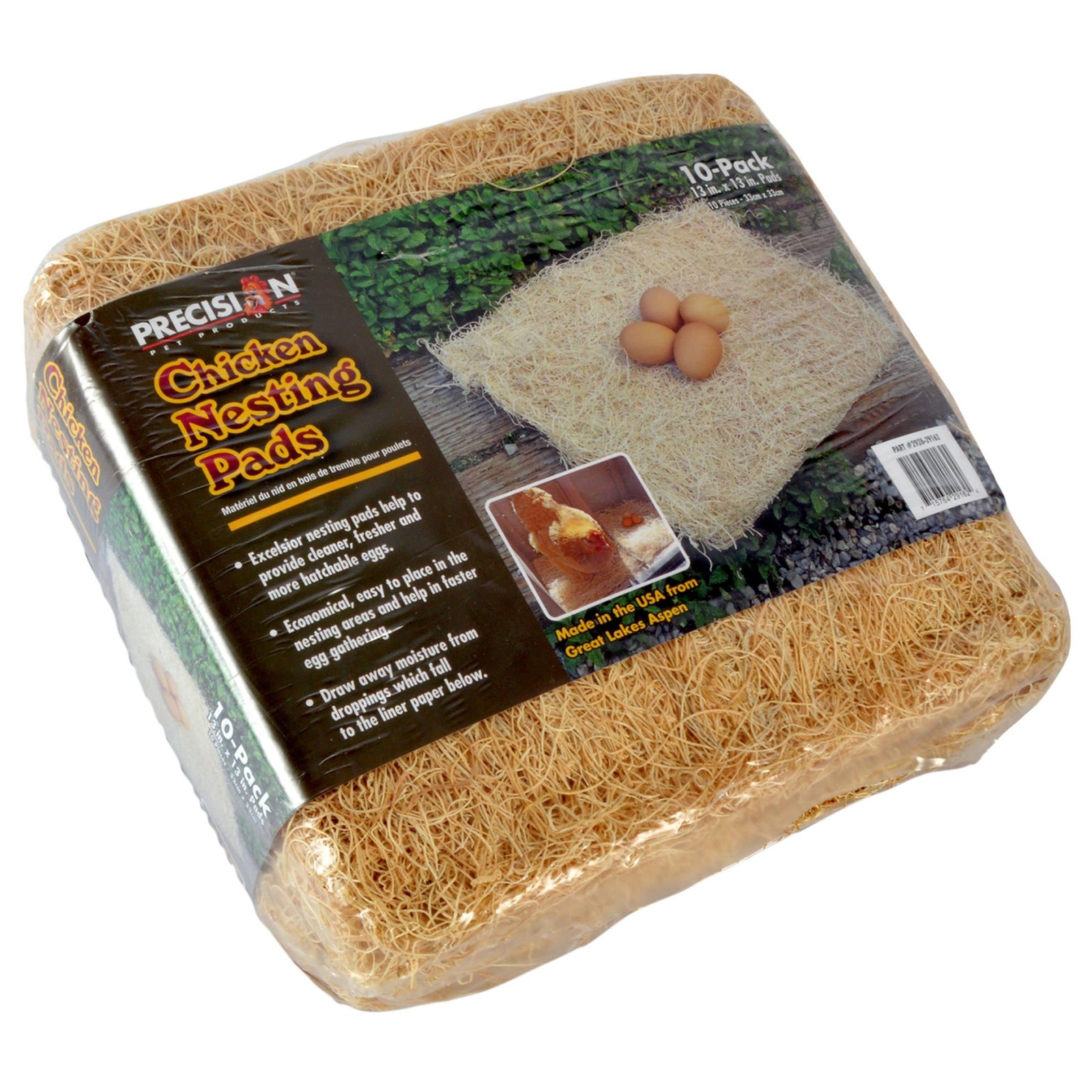 PRECISION PET Chicken Nesting Pads by Petmate, 13″ x 13″, 10 Pack, Beige | Ma…