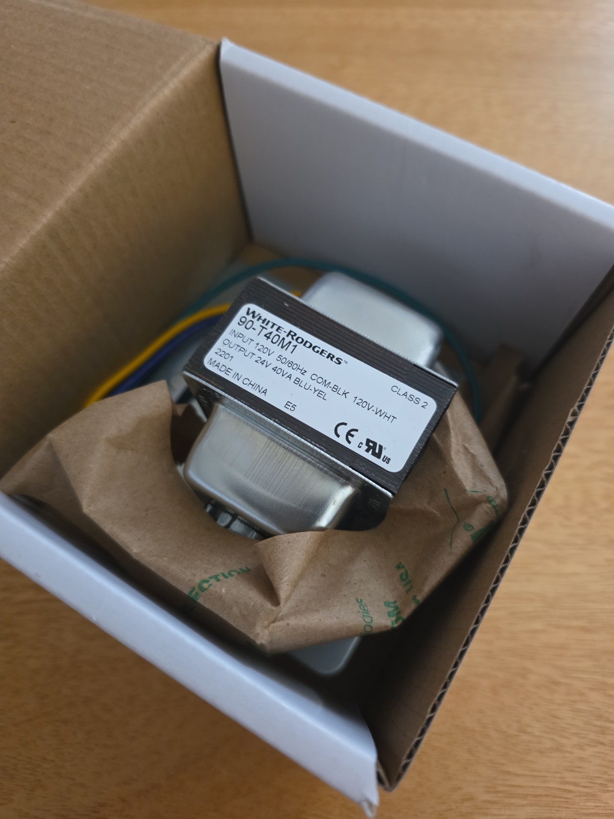 White Rodgers 90-T40M1 Transformer Class 2 120VAC 56/60Hz NEW