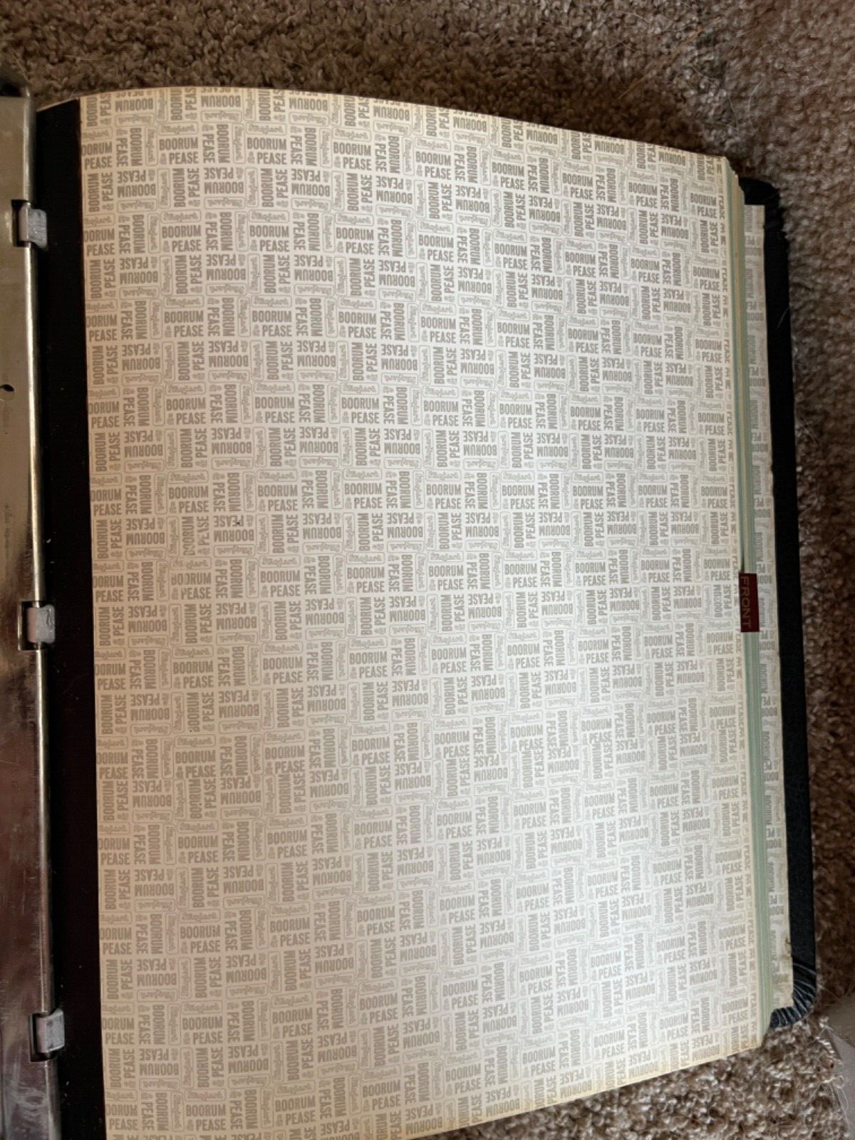 Boorum & Pease Record Book, Black Leather-Like Cover, 300 Unruled Pages