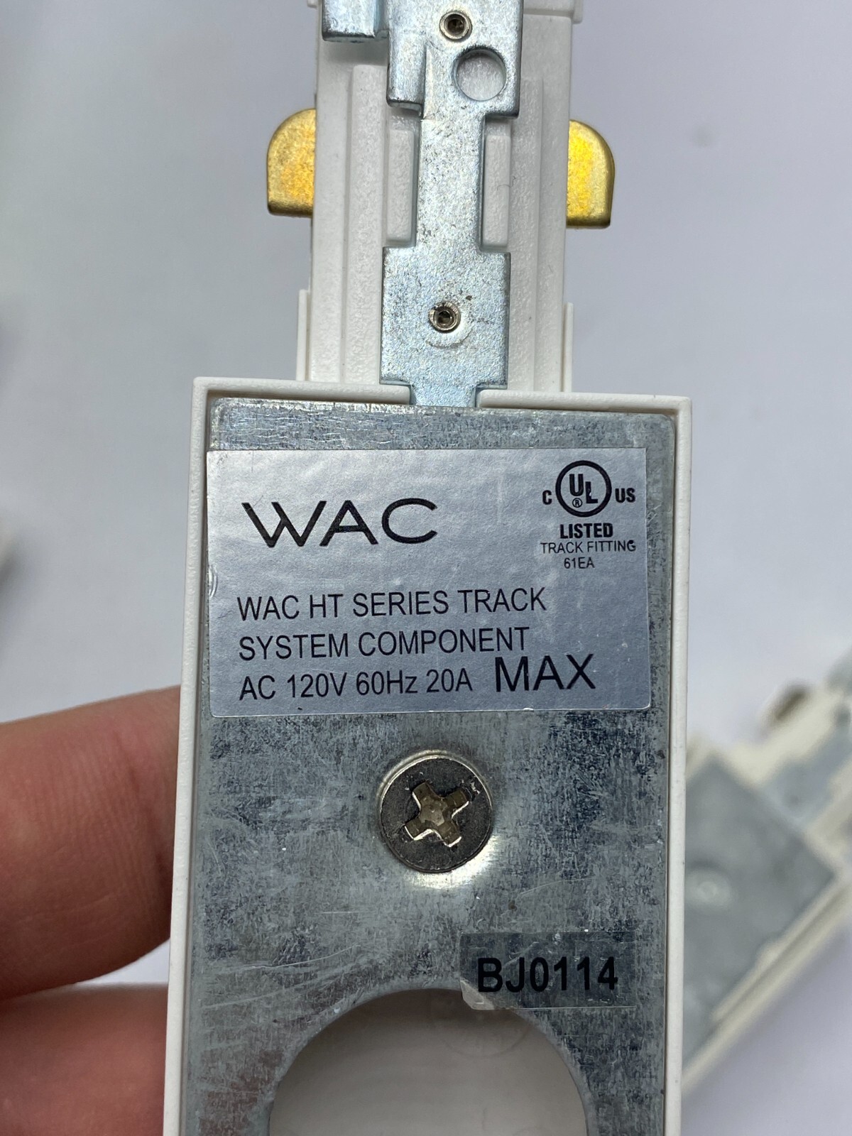 LOT OF 2 WAC LIGHTING HT SERIES TRACK LIVE END CONNECTOR WHITE 120V 60HZ 🔔