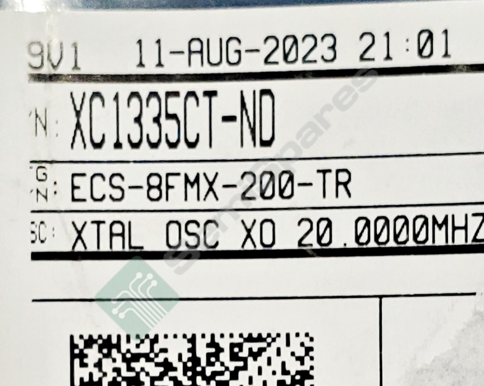 ECS-8FMX-200-TR XTAL OSC XO 20.0000MHZ CMOS TTL 5V ENABLE/DISABLE, 30 pcs.