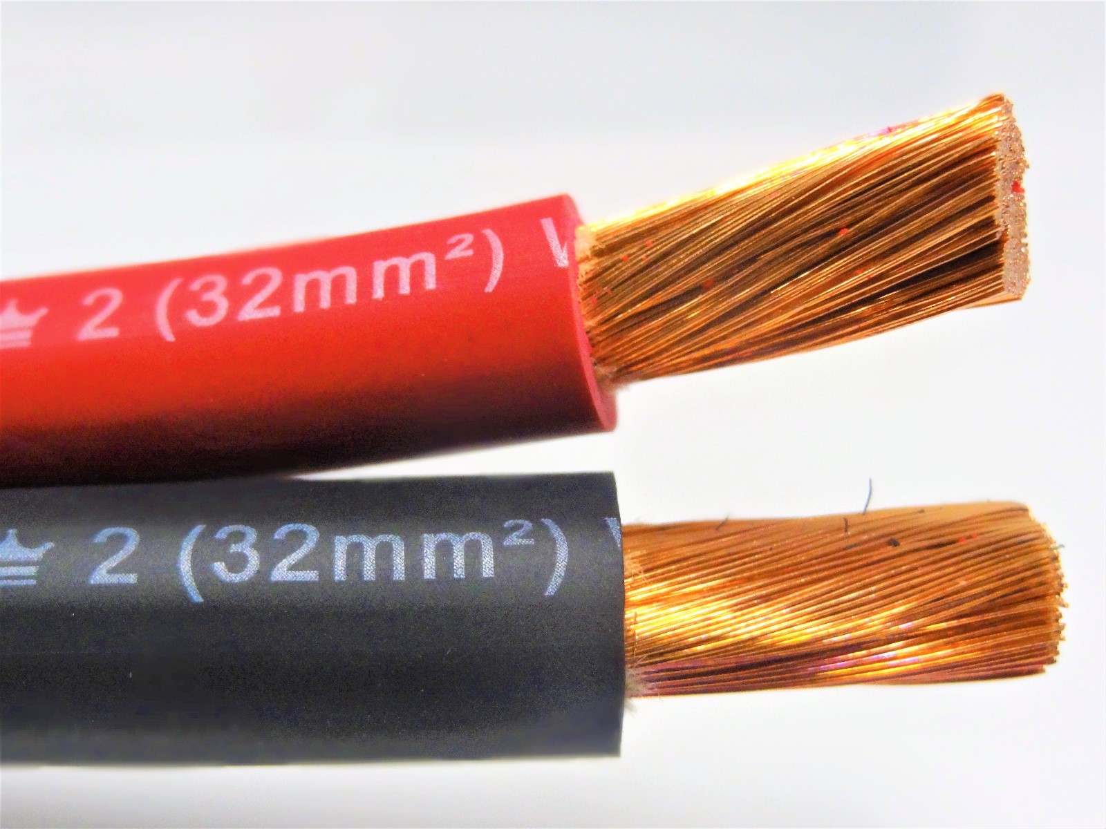 10′ EXCELENE 2 AWG GAUGE WELDING & BATTERY CABLE 5′ RED 5′ BLACK USA COPPER