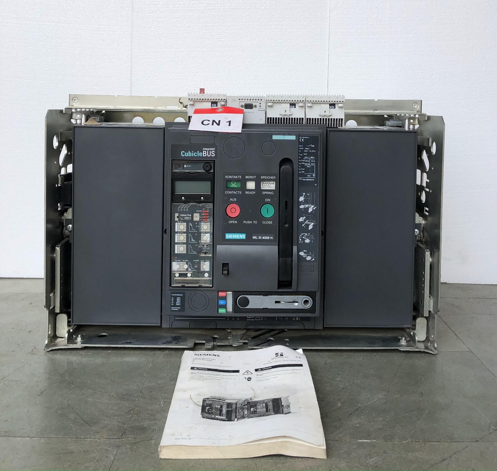 SIEMENS WLIII 4000H INTEGRATED CUBICLE BUS CIRCUIT BREAKER 4000A W/ DRAWOUT