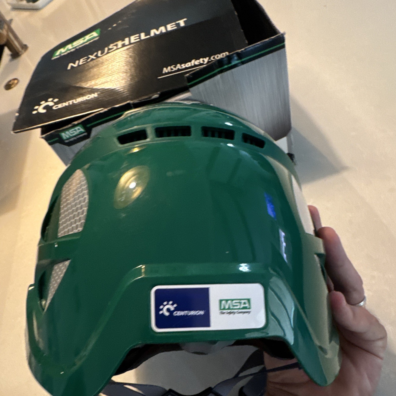 MSA Nexus Helmet Green Hard Hat ANSI Class E Strap Suspension MPN 310681