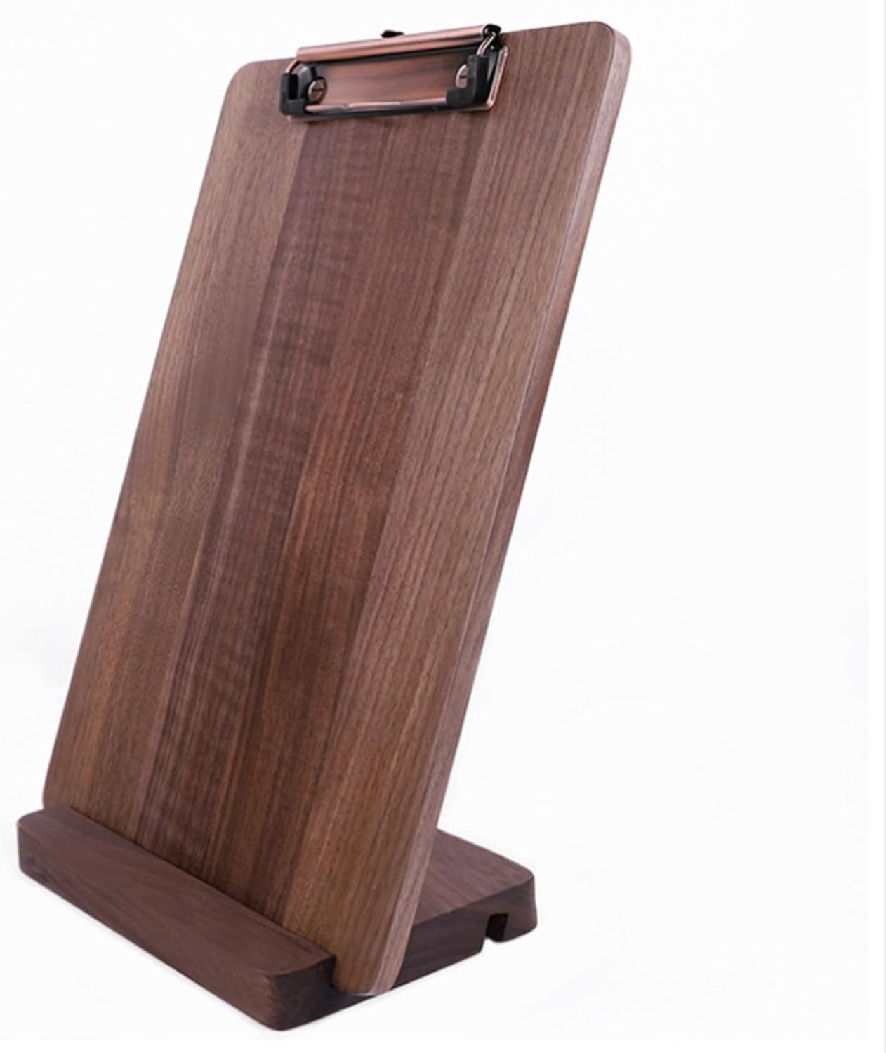 Solid Hardwood Walnut Clipboard with Stand Set – Ideal for Menu Display, Receipt