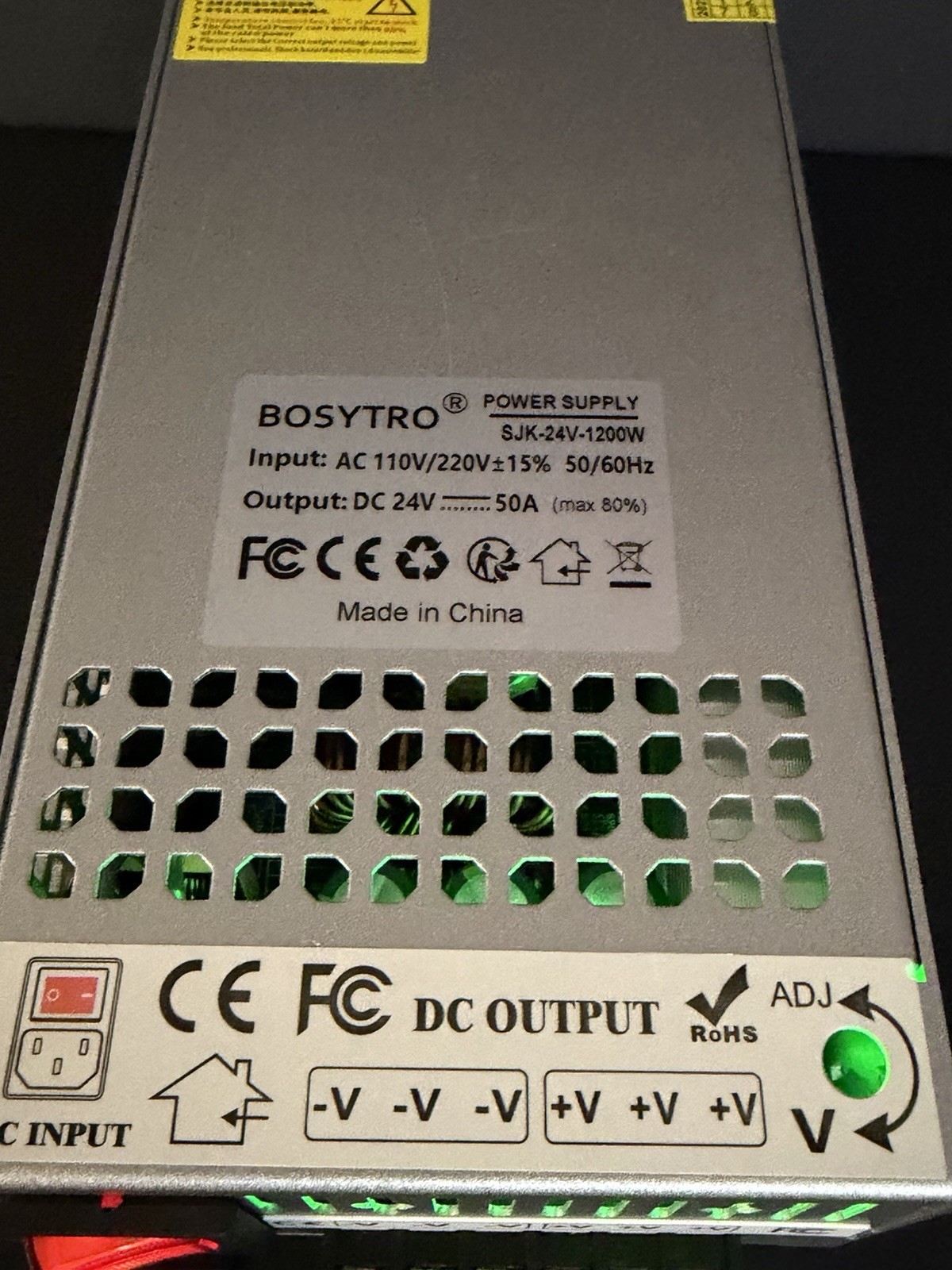 BOSYTRO 12V DC Power Supply 600W 50A AC to DC Converter Switching-New Open Box
