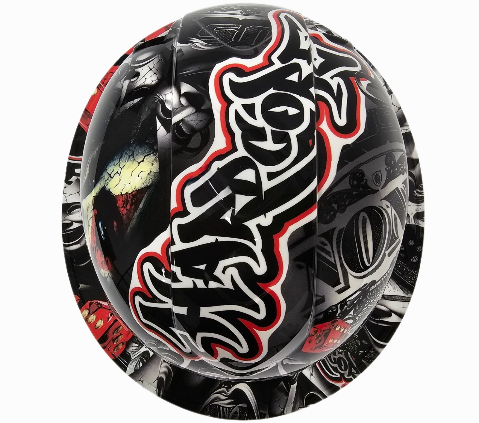 full brim hard hat custom hydro dipped IN LAUGH NOW CRY LATER HARDCORE AMERICAN