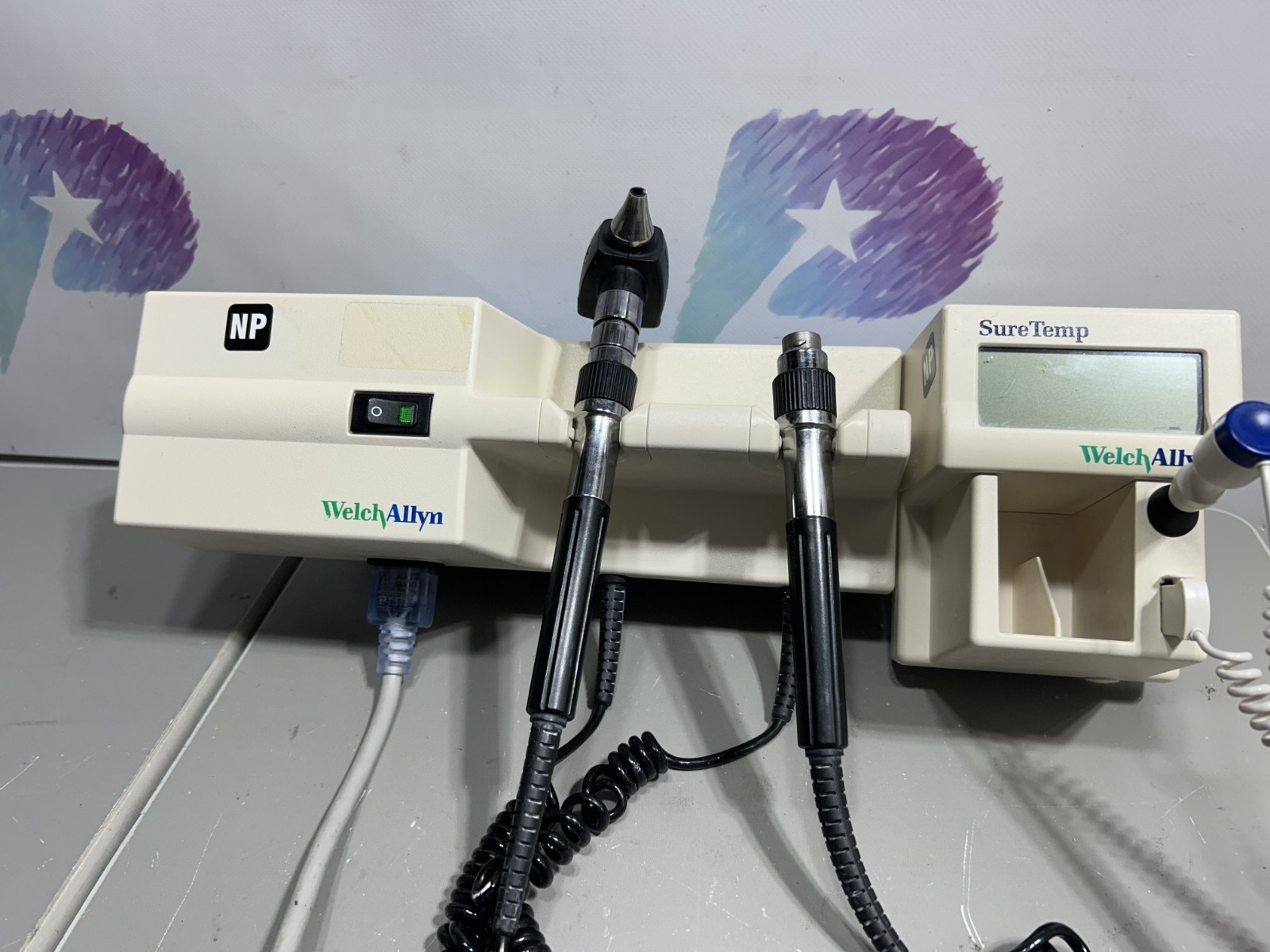 Welch Allyn 767 Wall Transformer, Otoscope Head with SureTemp 76751 Module