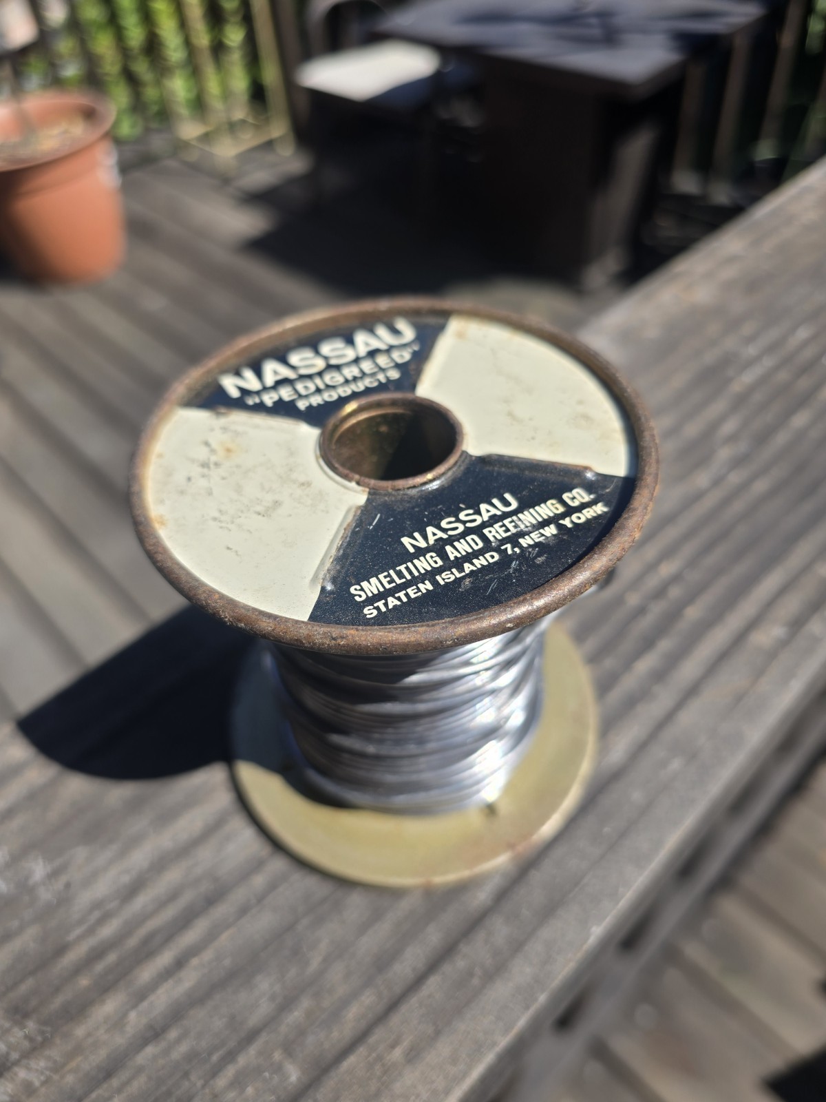 5 Ib. ROLL NASSAU SPEC AT 7076 PURE WATER WW ROSIN CORE SOLDER 34 64 2LB. 7 OZ.
