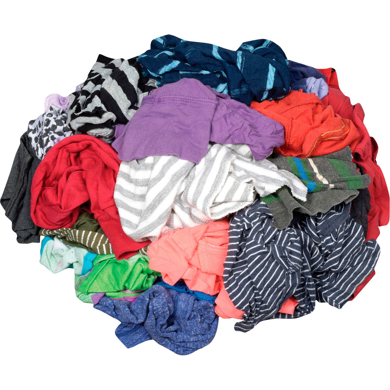 Global Industrial 50 Lb. Box Recycled Cut Rags Mixed Colors