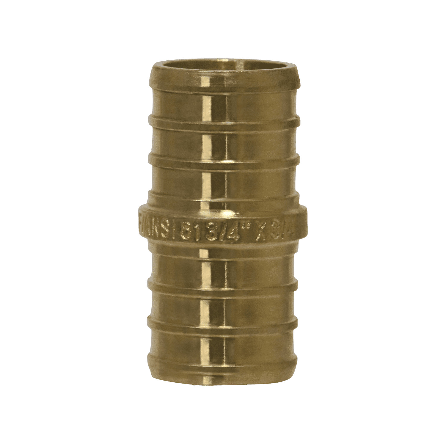 2 PIECES 3/4″ PEX COUPLINGS – BRASS CRIMP FITTINGS (LEAD-FREE)