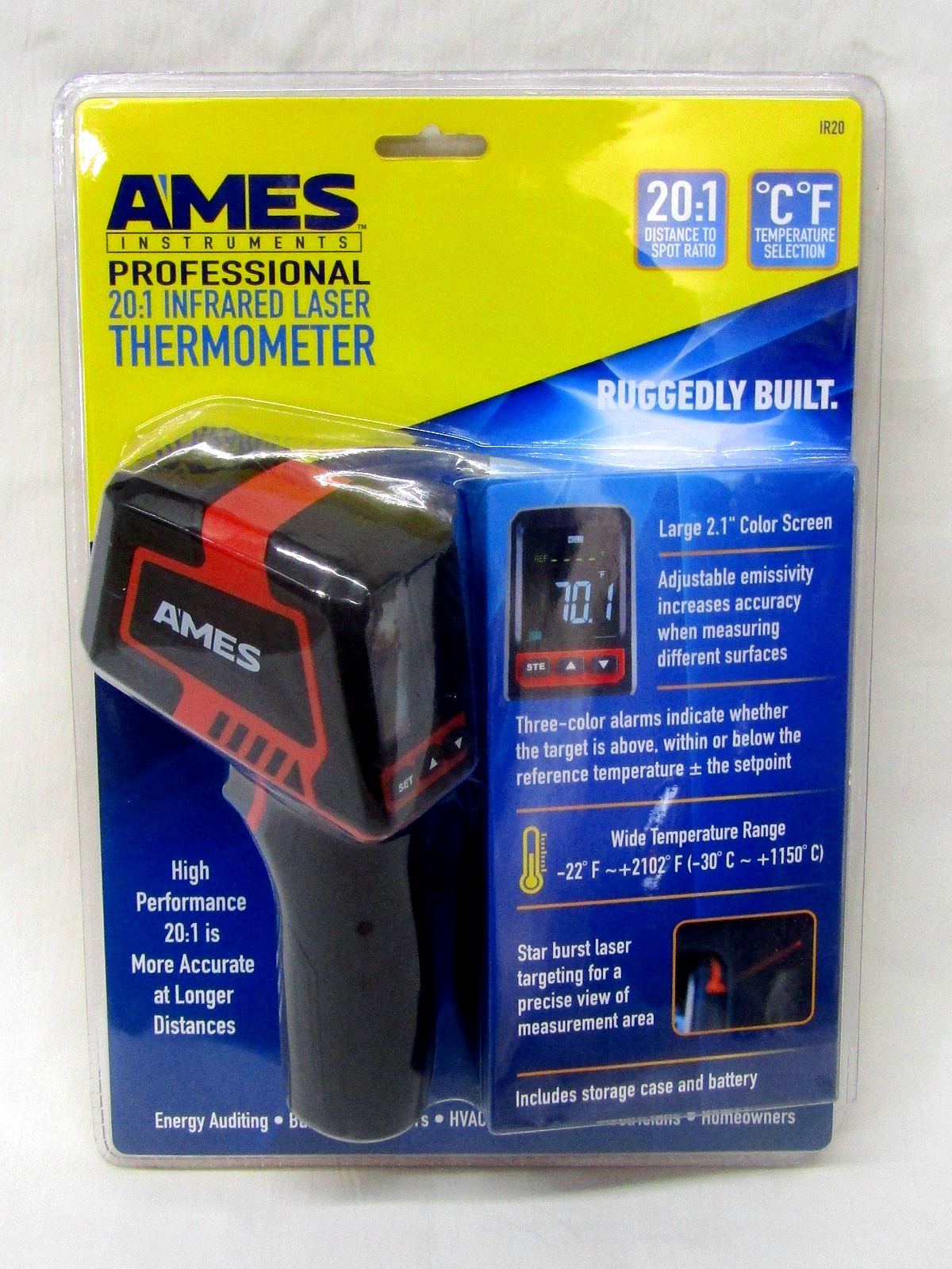AMES Professional 20:1 InfraRed Laser Thermometer IR20