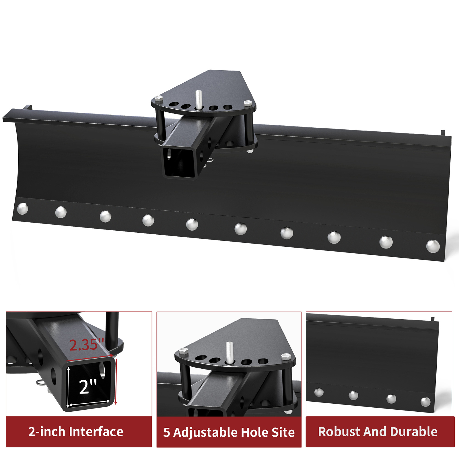 ATV/UTV Scrape Blade Implement 42″ Tow Behind Box Scraper 2″ Inside Imple Lift