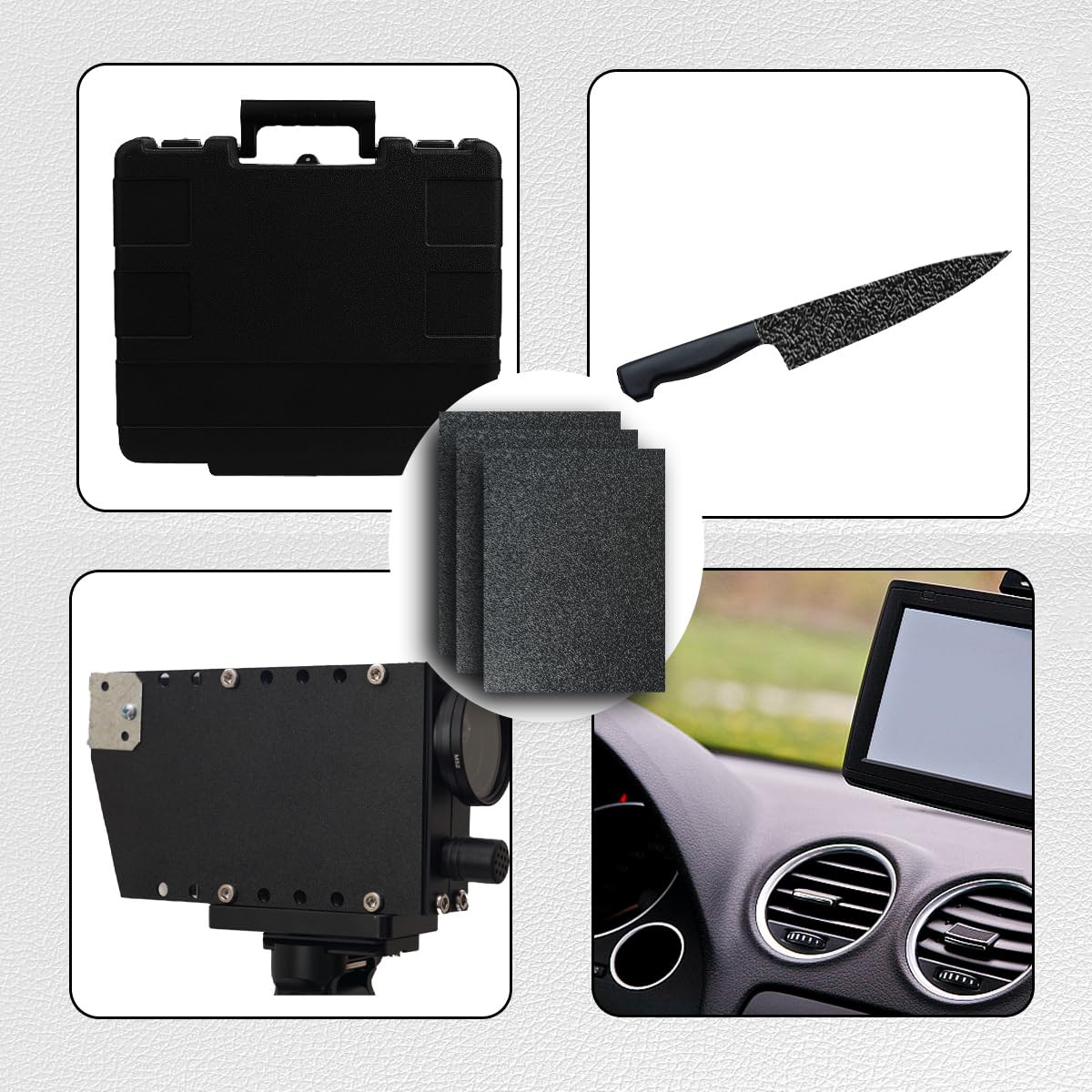 Pack of 2 ABS Plastic Sheet, Black Plastic Sheet 8″ x 12″ x 1/8″ Thick (3mm)