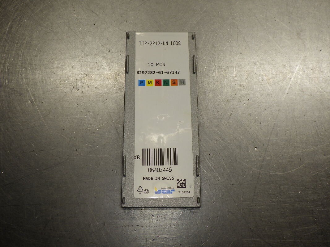 Iscar Qty 10 Carbide Double Ended Threading Insert TIP-2P12-UN IC08 (LOC634)