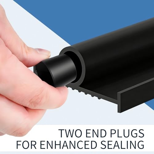 16.4 FT Universal Garage Door Bottom Seals, Weather Stripping Kit with U+O