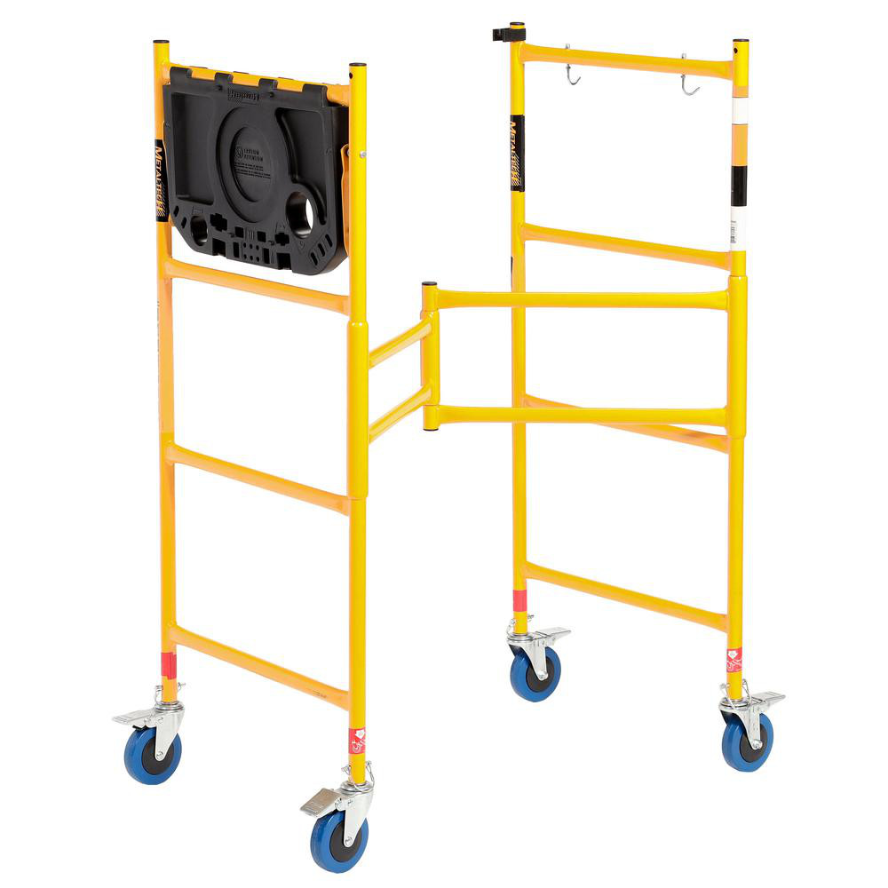 4 Ft. X 4 Ft. X 2 Ft. Mini Rolling Scaffold 500 Lb. Load Capacity With Tool Shel