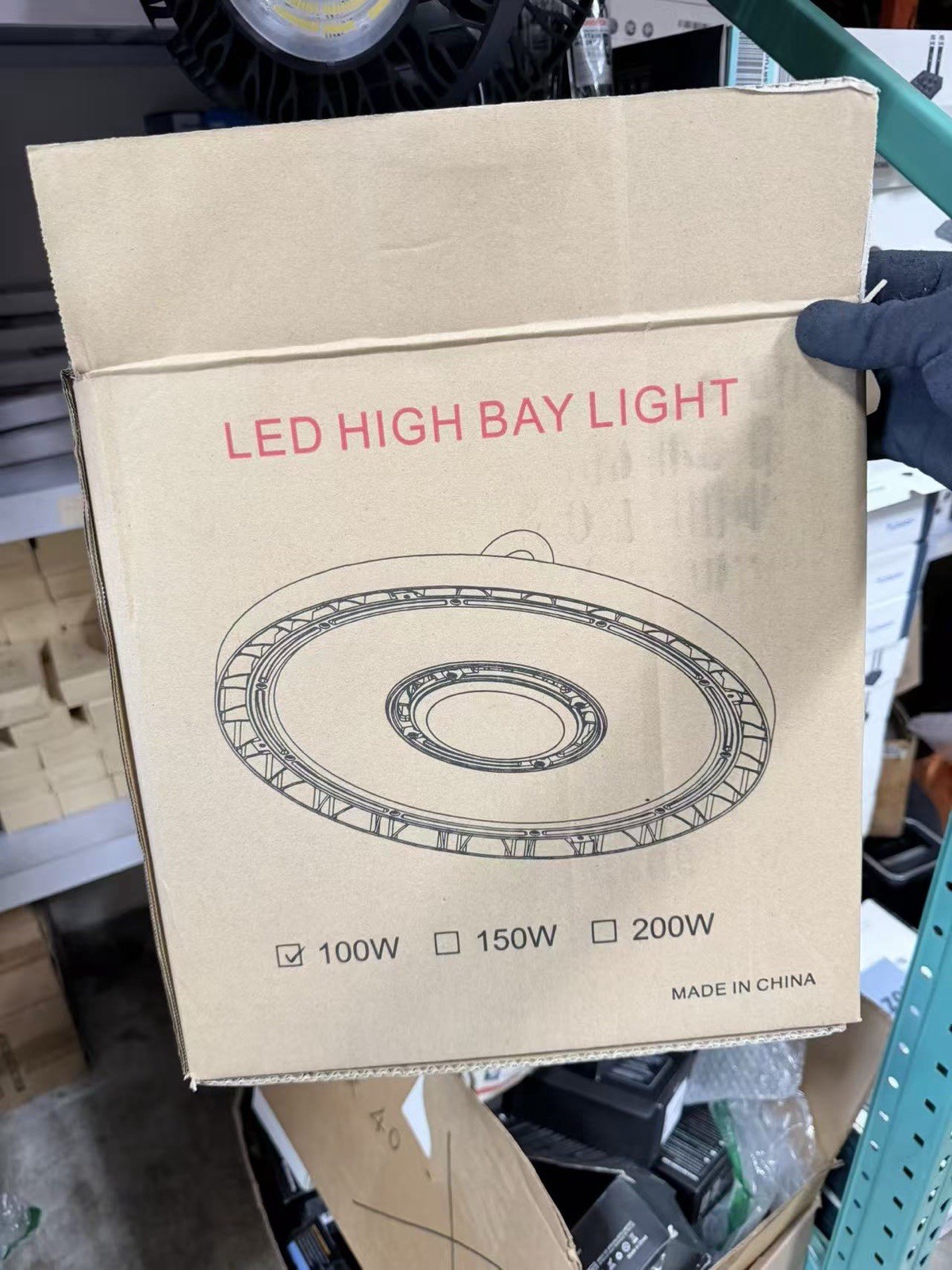 100W LED High Bay Light 5000K Dimmable UFO Shop Garage Warehouse