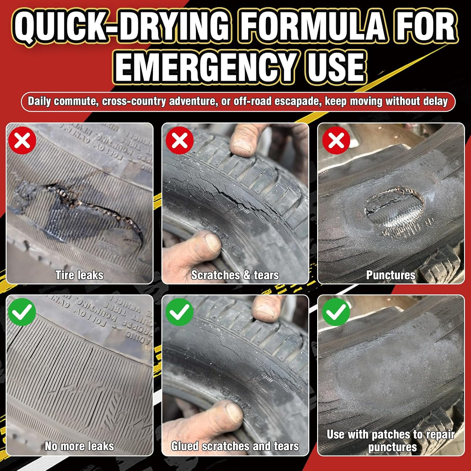 Chemical Vulcanizing Cement 8.5 Fl.Oz, Fast-Drying Rubber Cement Glue with Brush