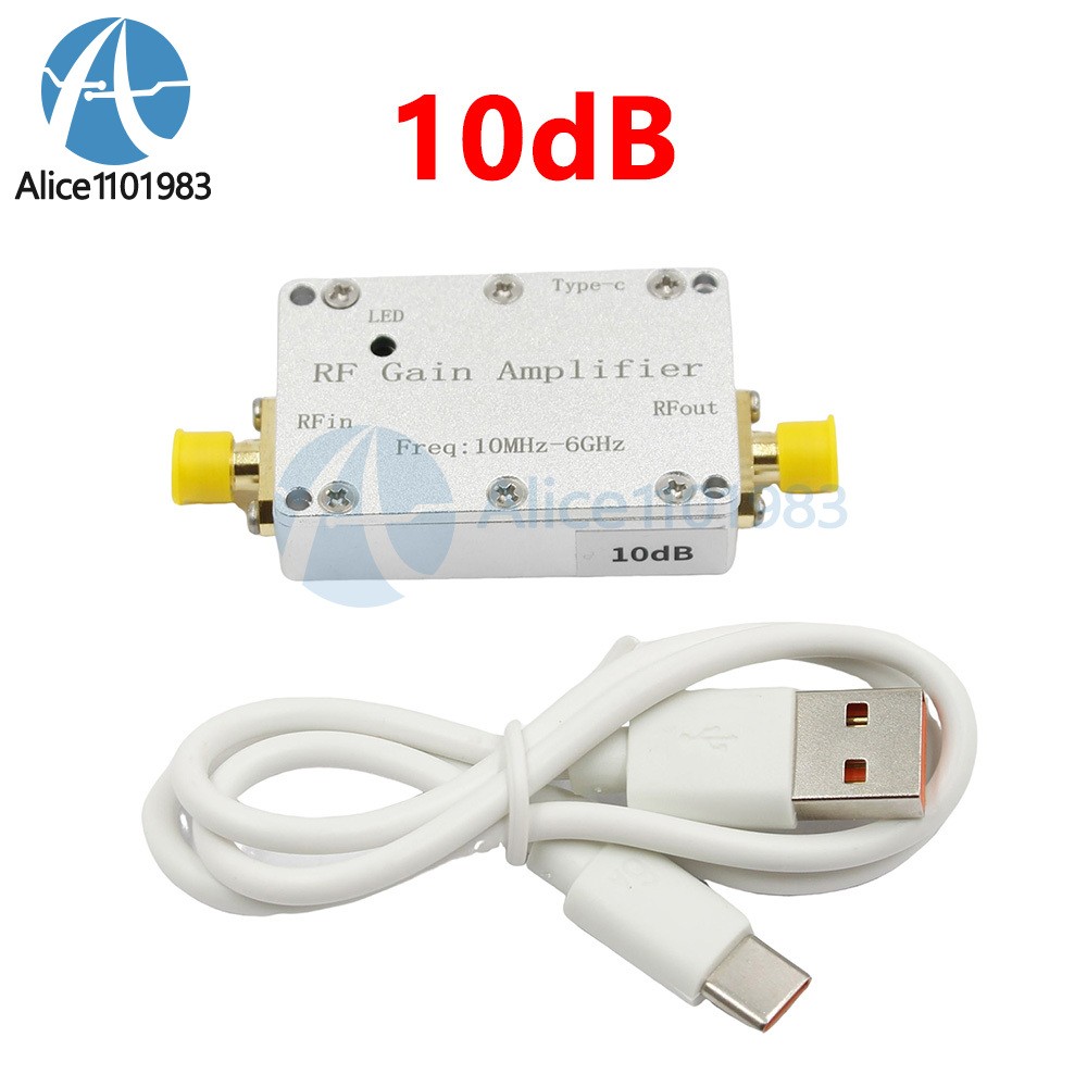10M-6GHz Low Noise Amplifier Gain 10-40DB LNA RF Amp Signal Driving Receiver