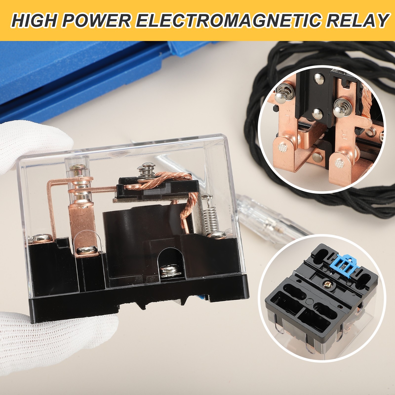 AC110V 120A Electromagnetic Relay High Power Relay DPDT 2NO 2NC Din Rail