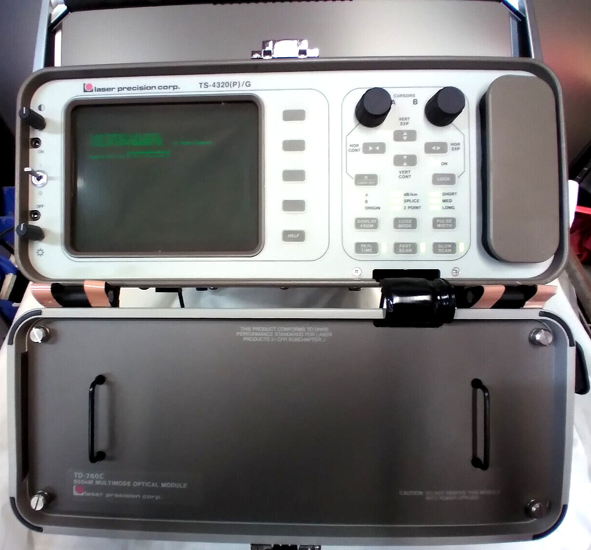 Laser Precision Corp TS-4320(P)/G Optical Fiber Full Test Set with Case NO Card