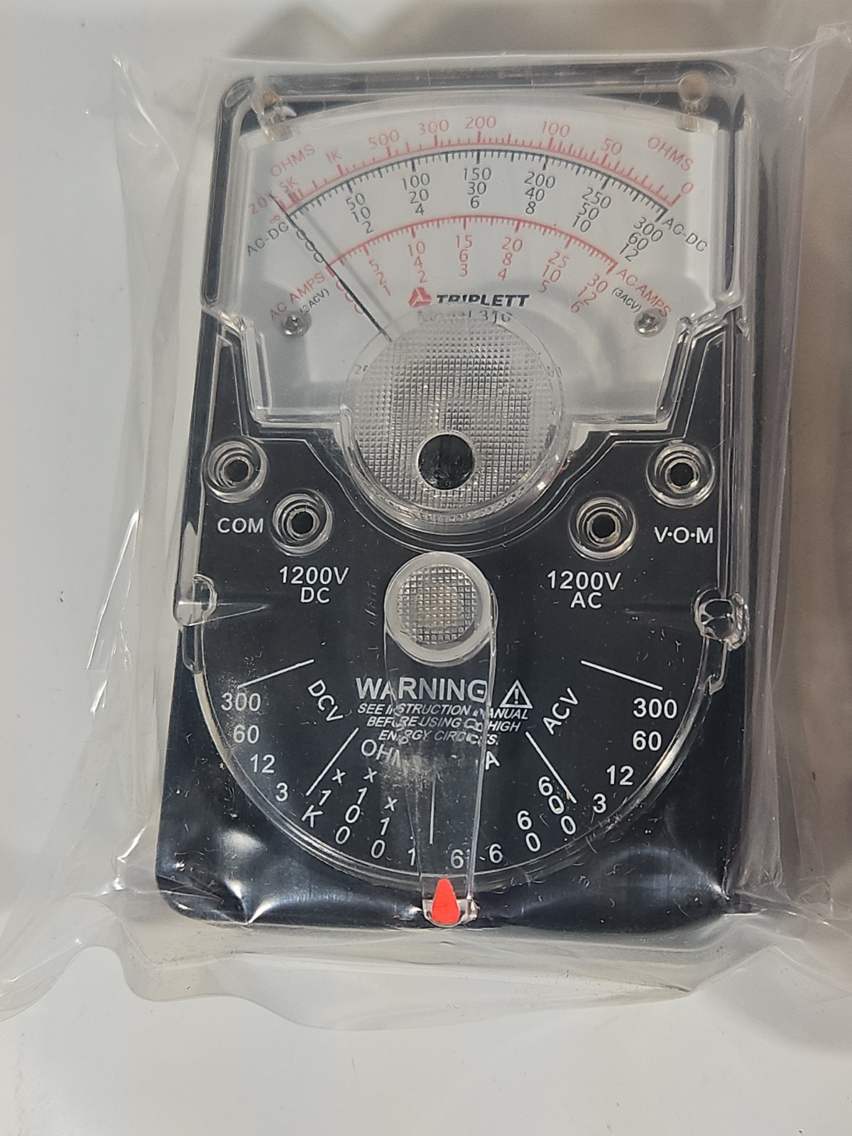 Triplett 3018 Model 310 Hand Sized Analog VOM Multimeter – AC/DC Voltage Type 9