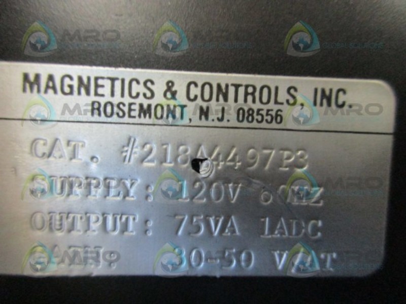 MAGNETIC & CONTROLS 218A4497P3 MOTOR CONTROL UNIT UNMP