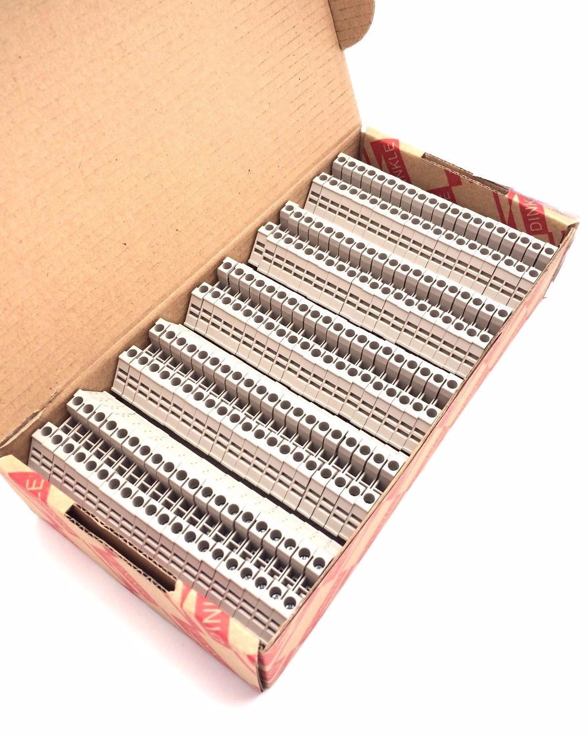 DIN Rail Terminal Blocks 10 Quantity DK2.5N Beige Dinkle 12 AWG Gauge 20A 600V