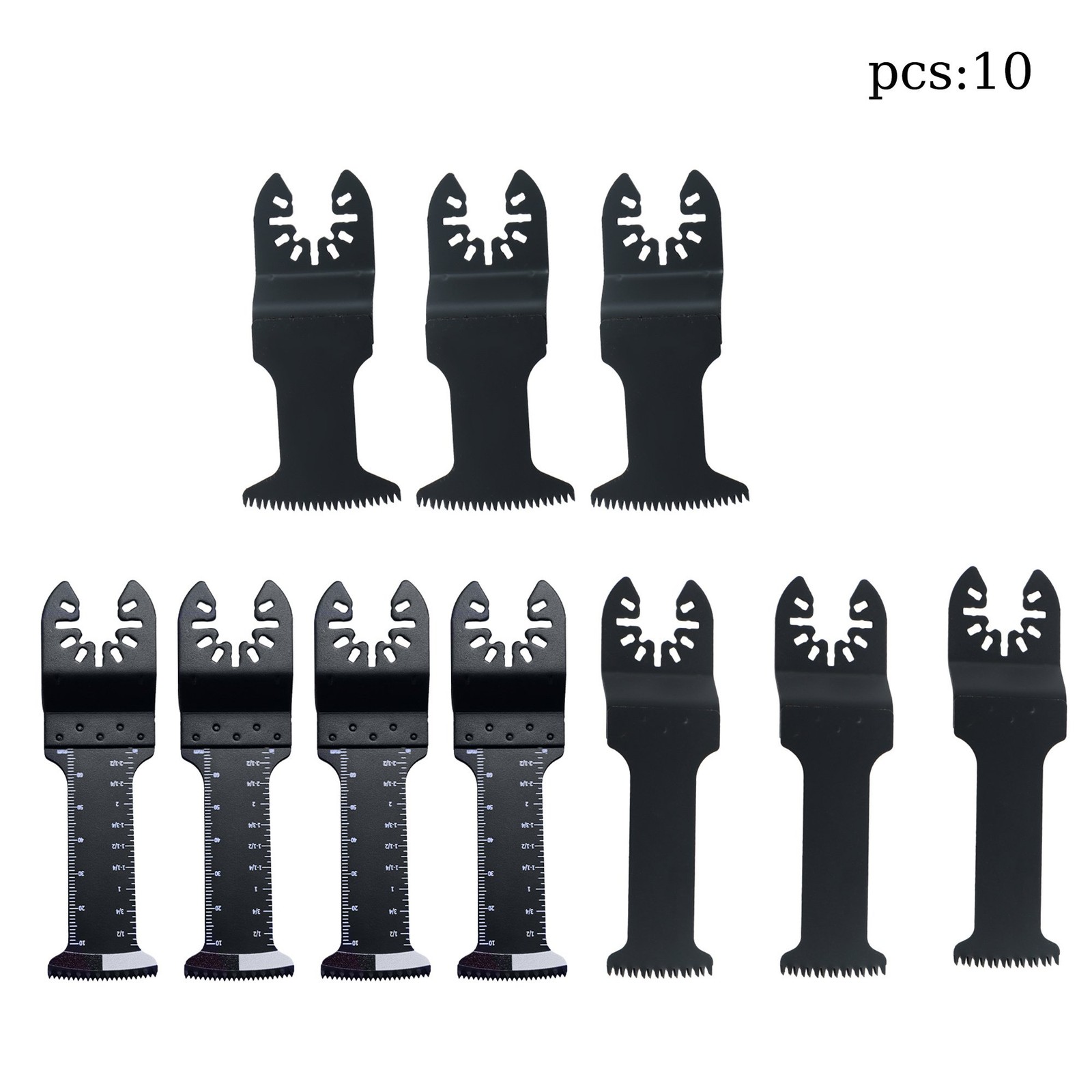10-Pc Extended Japanese Tooth Oscillating Blades Multi Tool Blades Kit